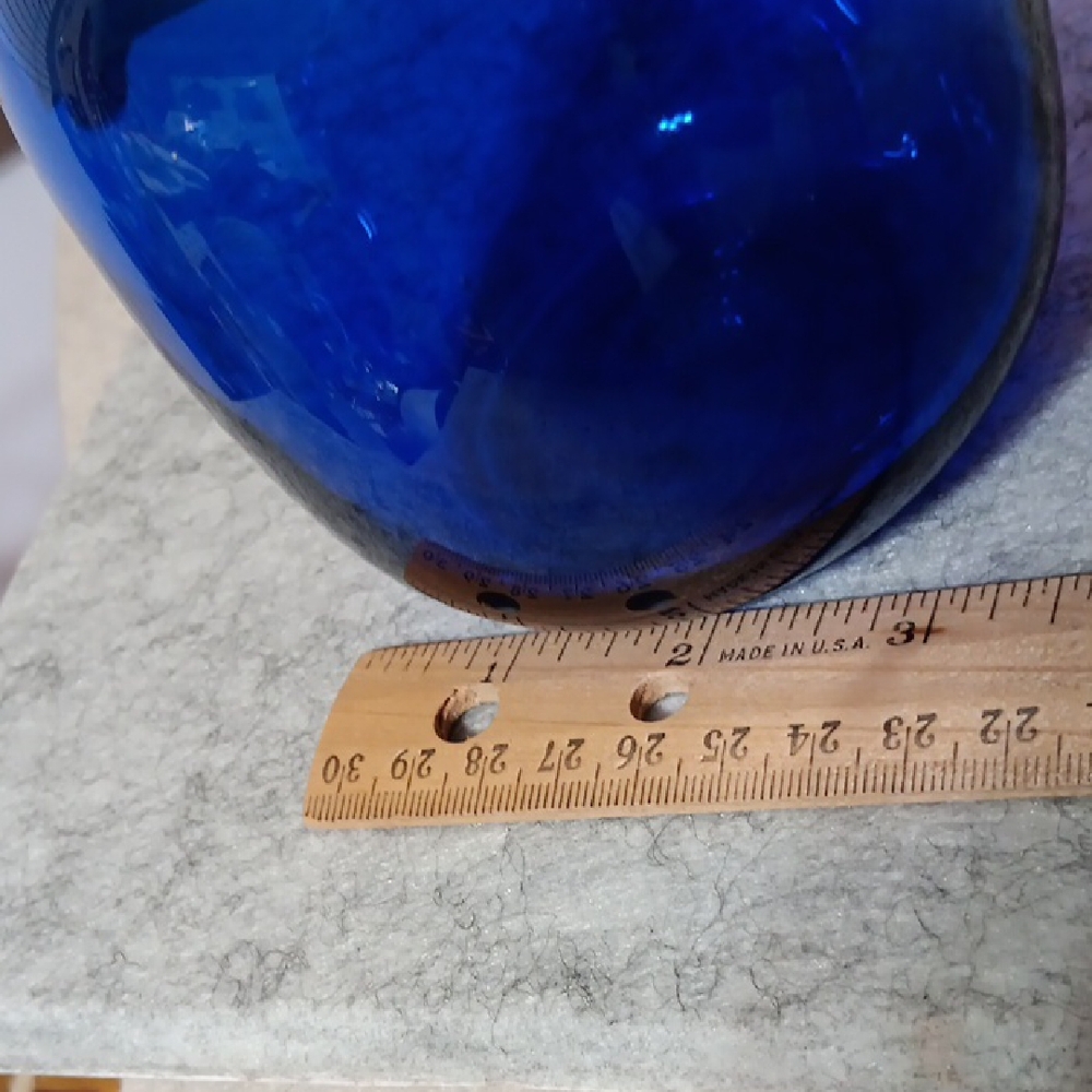 VINTAGE BLENKO Blue Glass Vase - Picture 4 of 6